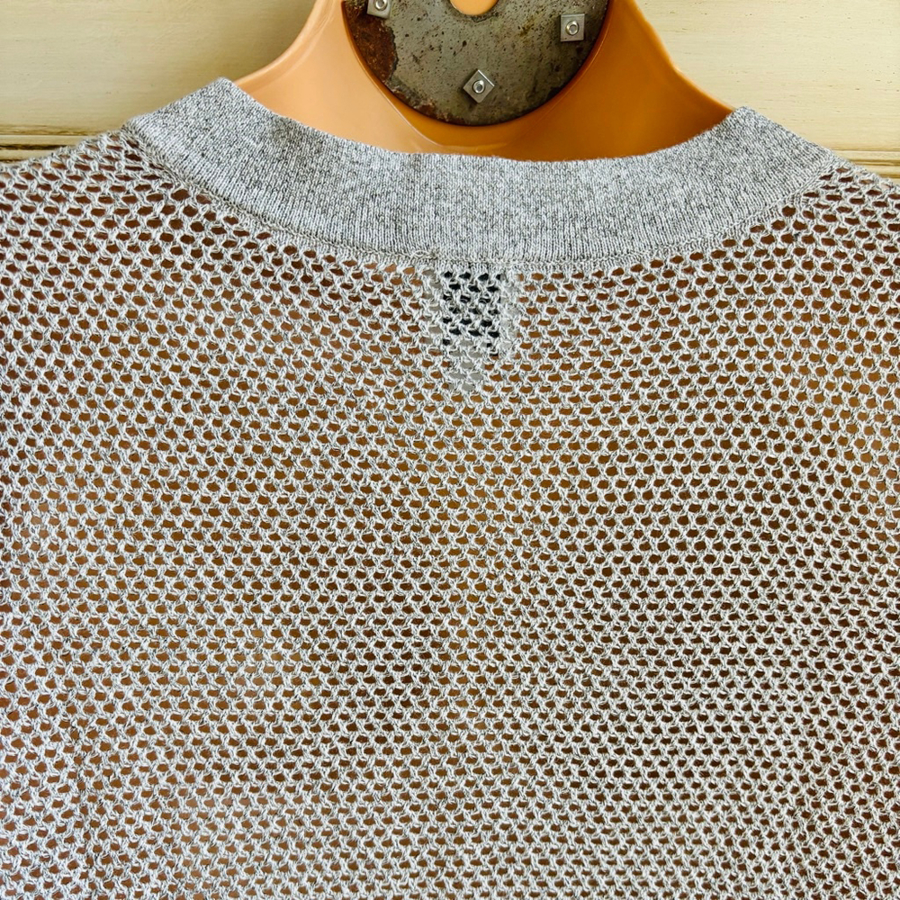 EUC NIC+ZOE Metallic Mesh Stitch Sweater in Tarragon Open Weave | Sz M - Picture 8 of 13